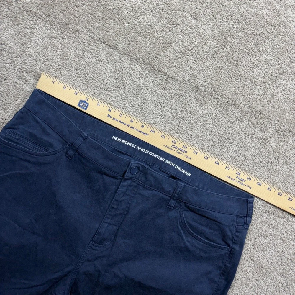 Rhone Mens Everyday Twill‎ Pant Navy Blue Slim Straight Stretch Size 40 101253